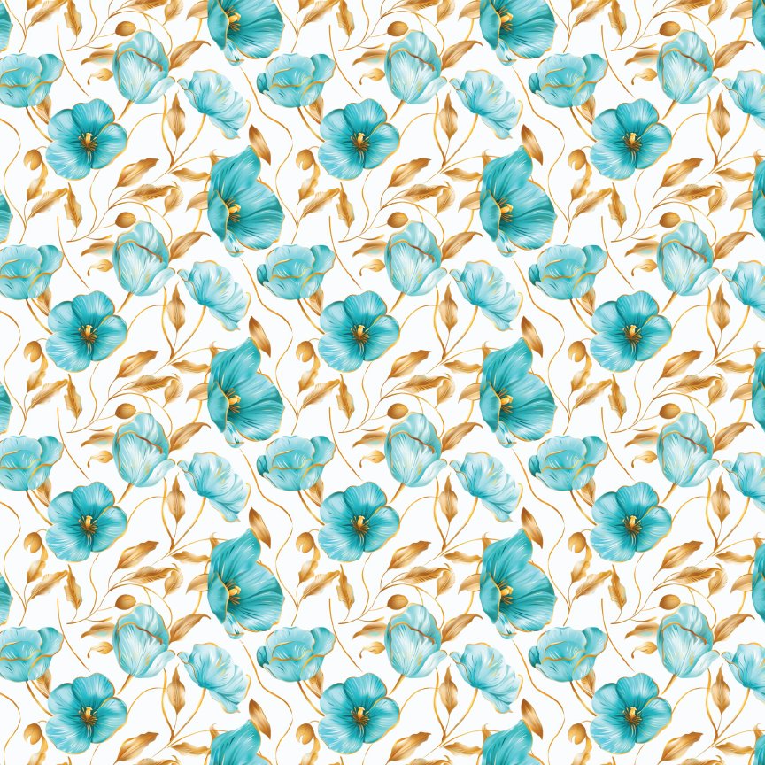 Breakfast Blue Floral Pattern Acrylic Sheets - CMB Pattern Acrylic